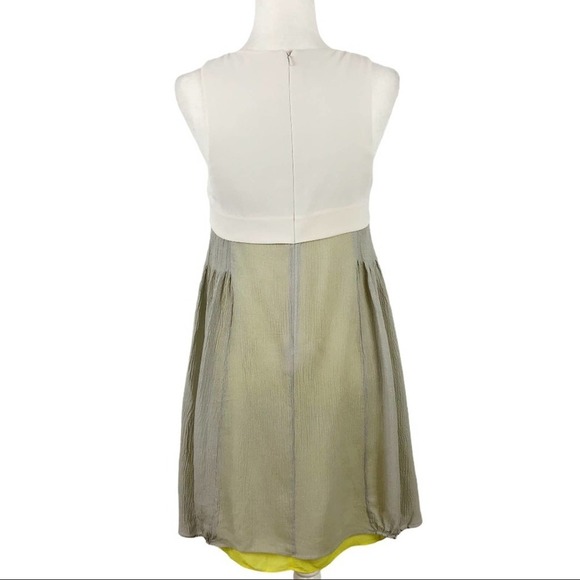 Alexander Wang Mini Silk Dress Colorblock A-Line Pleated Party Size 6 - Picture 9 of 14